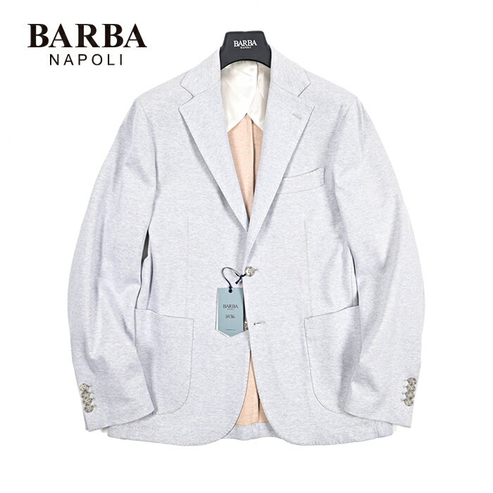 【新春初売り】【30％OFF】 バルバ BARBA 【2026年 春夏新作】 JACKET ACTIVE DP U テーラードジャケット 2Bシングル 春夏 メンズ コットン リネン ライトグレー MADE IN ITALY