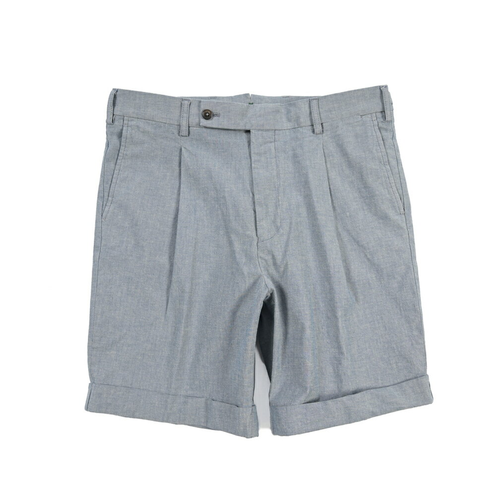 樂天商城 - 【春夏先行セール】【40％OFF】 ベルウィッチ BERWICH BERMUDA 1P-GD バミューダ ショーツ ワンタック ハーフパンツ ショートパンツ 春夏 メンズ コットン ストレッチ ブルー イタリア ブランド MADE IN ITALY
