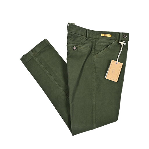 【ファイナルSALE】 ベルウィッチ BERWICH RETRO レトロ スラックス ノータック モールスキン パンツ 秋冬 メンズ コットン 100% グリーン イタリア ブランド MADE IN ITALY 【ファイナルSALE】 ベルウィッチ BERWICH RETRO レトロ スラックス ノータック モールスキン パンツ 秋冬 メンズ コットン 100% グリーン イタリア ブランド MADE IN ITALY