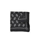ドルチェ&ガッバーナ DOLCE & GABBANA ポケットチーフ メンズ シルク 100% 総柄 ブラック イタリア ブランド MADE IN ITALY ...