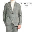 【SALE】【P10倍】 チルコロ CIRCOLO 1901 【2025-26年 秋冬新作】 テーラードジャケット 2Bシングル ノッチドラペル 秋冬 メンズ 3ピース セットアップ対応 コットンジャージー ストレッチ プリント織柄 グレー イタリア ブランド
