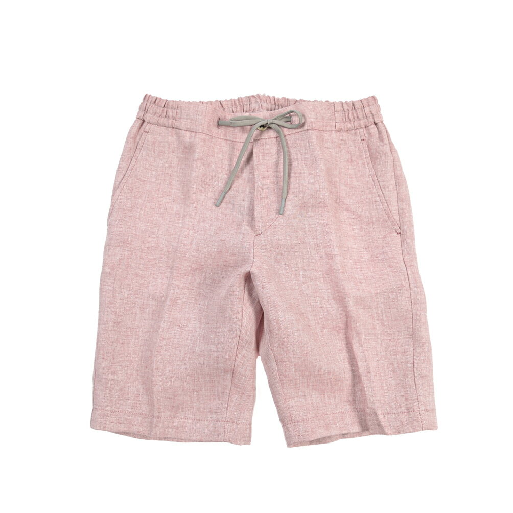 樂天商城 - 【春夏先行セール】【40％OFF】 ベルウィッチ BERWICH SHORT SPIAGGIA スピアッジア バミューダ 麻ショーツ ノータック ハーフパンツ ショートパンツ ドローコード 春夏 メンズ リネン 100% ヘリンボーン ピンク イタリア ブランド MADE IN ITALY