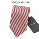 【P20倍】【SALE】 ジョルジオ アルマーニ GIORGIO ARMANI ネクタイ オールシーズン メンズ シルク 100% レジメンタル レッド ホワイ...