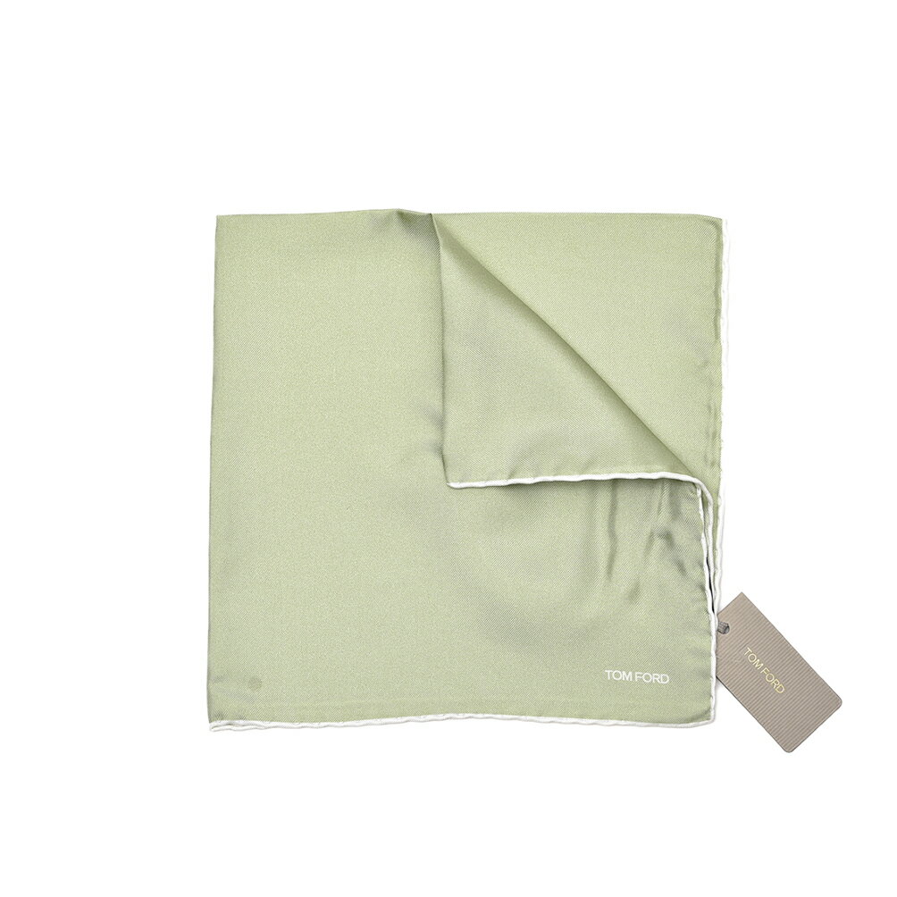 トムフォード TOM FORD ポケットチーフ メンズ シルク 100% グリーン イタリア ブランド MADE IN ITALY フォーマル パーティー 結婚式 ギフト