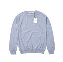 【半額以下】 グランサッソ GRAN SASSO COTTON AND CASHMERE コットンカシミヤ サマーニットセーター クルーネック ハイゲージ 長袖...