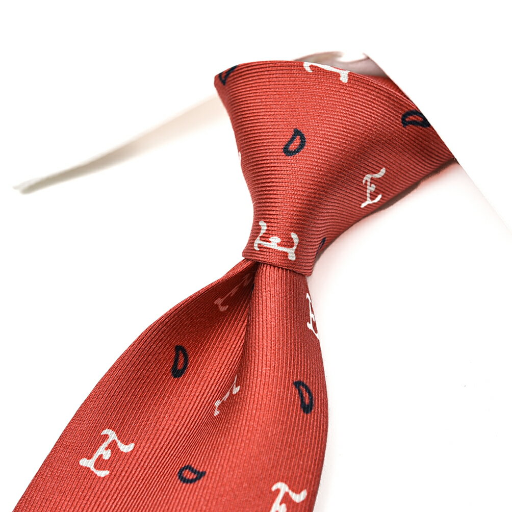 【半額以下】 エトロ ETRO ネクタイ メンズ シルク 100% 総柄 ペイズリー レッド イタリア ブランド MADE IN ITALY ギフト プレゼント ラッピング無料