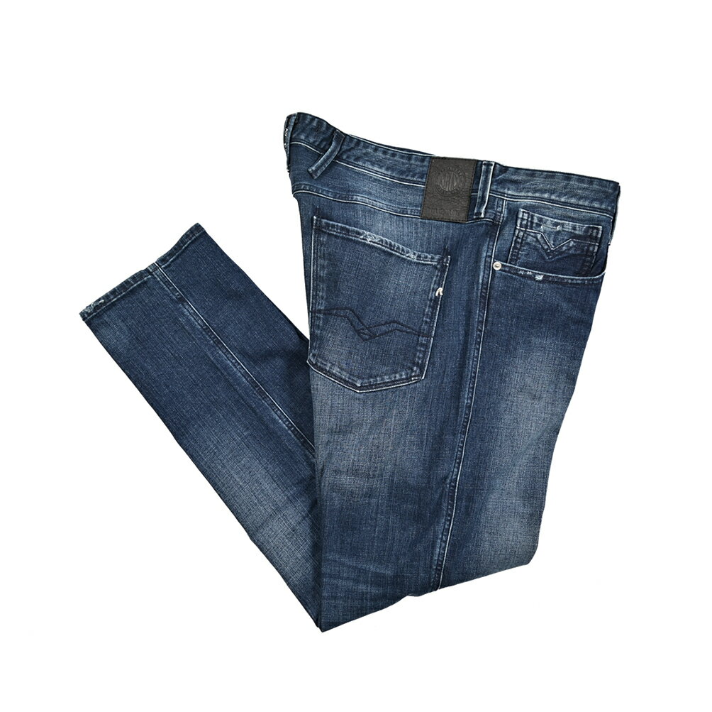 Rakuten - 【SALE】【半額以下】 リプレイ REPLAY ANBASS アンバス デニムジーンズ ストレッチパンツ メンズ SLIM FIT スリムフィット コットン ブルー イタリア ブランド M914U