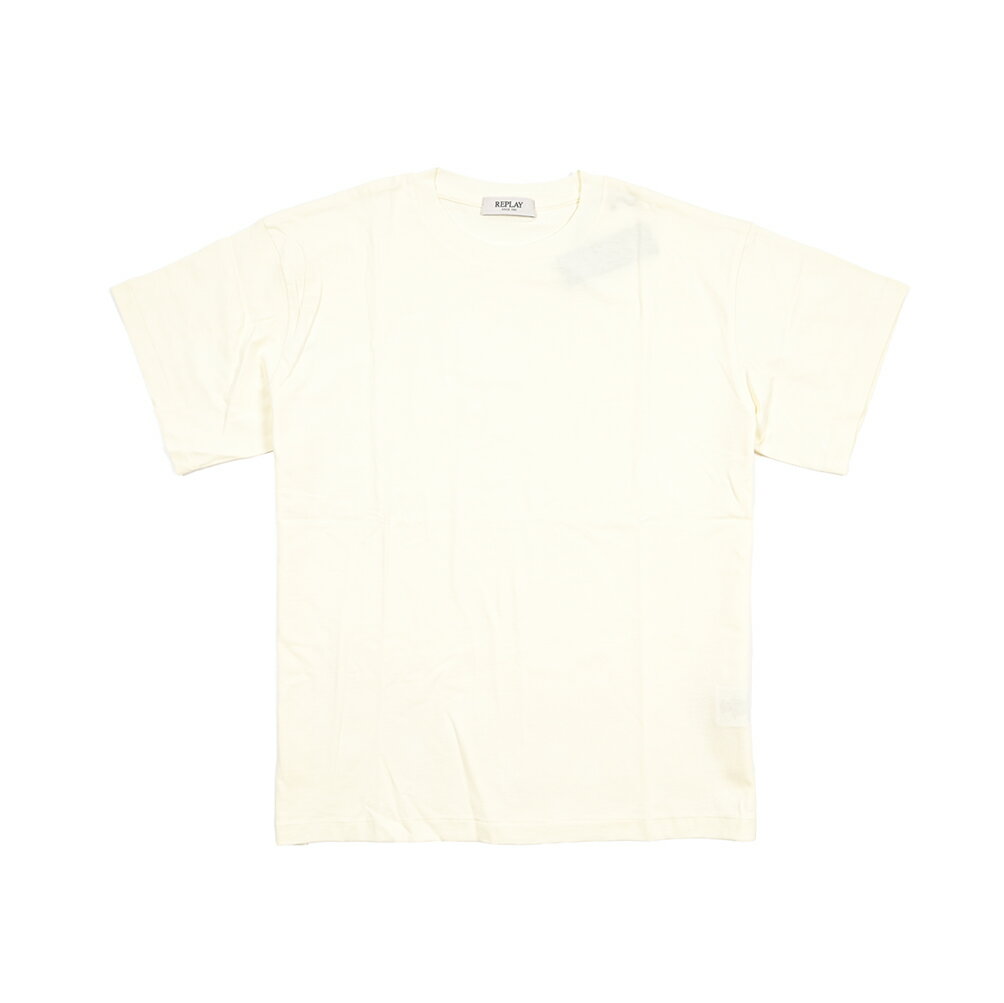 Rakuten - 【半額以下】【70％OFF】 リプレイ REPLAY Tシャツ カットソー 半袖 クルーネック ワイドシルエット 春夏 レディース コットン 100% オフホワイト イタリア ブランド