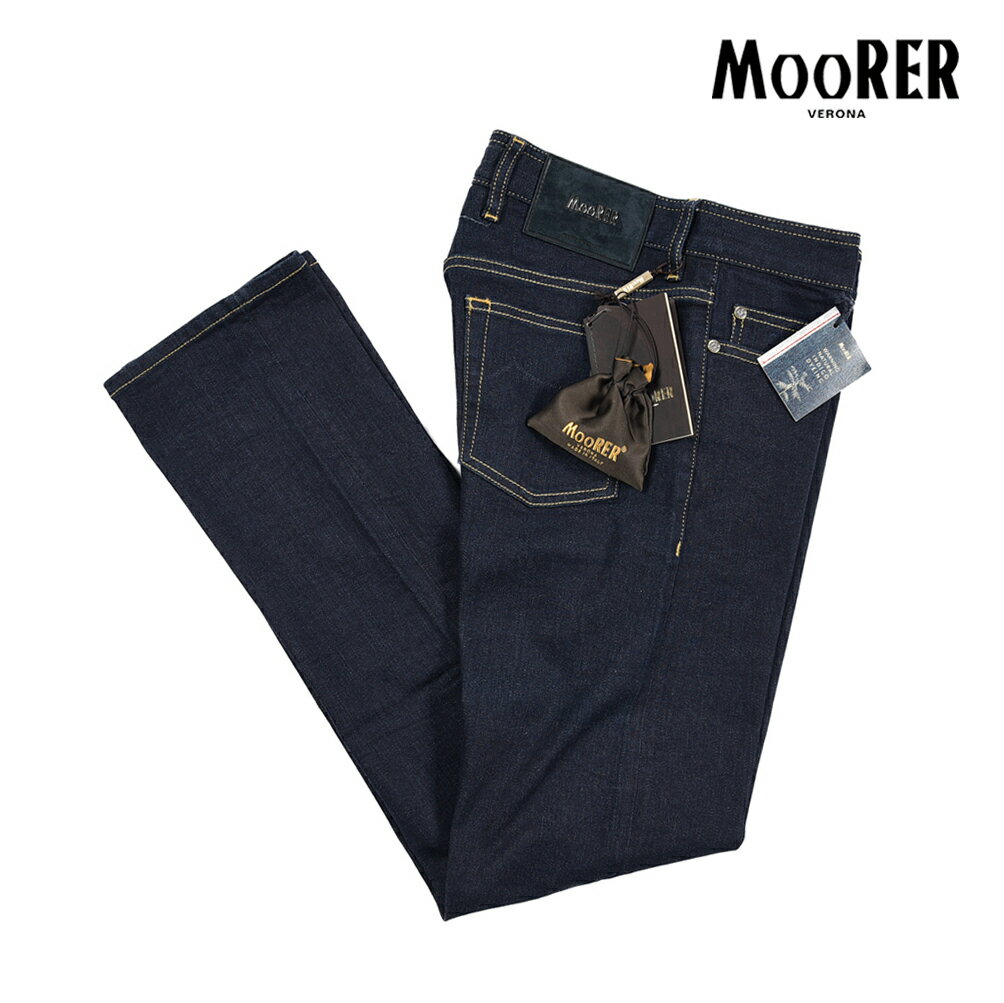 Rakuten - 【春夏先行セール】【半額以下】 ムーレー MOORER PILON-DC109 カシミヤ混 デニムジーンズ 5ポケット パンツ メンズ Japanese Fabric コットン カシミヤ ストレッチ ネイビー イタリア ブランド MADE IN ITALY