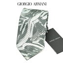 【P20倍】【SALE】 ジョルジオ アルマーニ GIORGIO ARMANI ネクタイ オールシーズン メンズ シルク 100% 総柄 グリーン イタリア ブ...