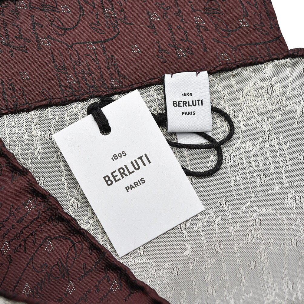 �ڥ��ꥢ��󥹡� �٥��åƥ� BERLUTI ������å� �ݥ��åȥ����� ��� �ޥ�٥꡼���륯 100% �磻���å� �ե�� �֥��� MADE IN ITALY �ե����ޥ� �ѡ��ƥ��� �뺧�� ���ե�