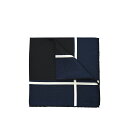 【スーパーDEAL】 トムフォード TOM FORD ポケットチーフ メンズ シルク 100% 幾何柄 ネイビー ブラック イタリア ブランド MADE IN ...