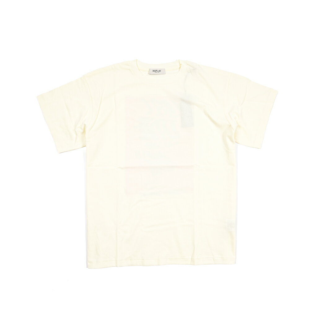 Rakuten - 【半額以下】【70％OFF】 リプレイ REPLAY ロゴ Tシャツ カットソー 半袖 クルーネック 春夏 レディース コットン 100% ロゴ オフホワイト イタリア ブランド