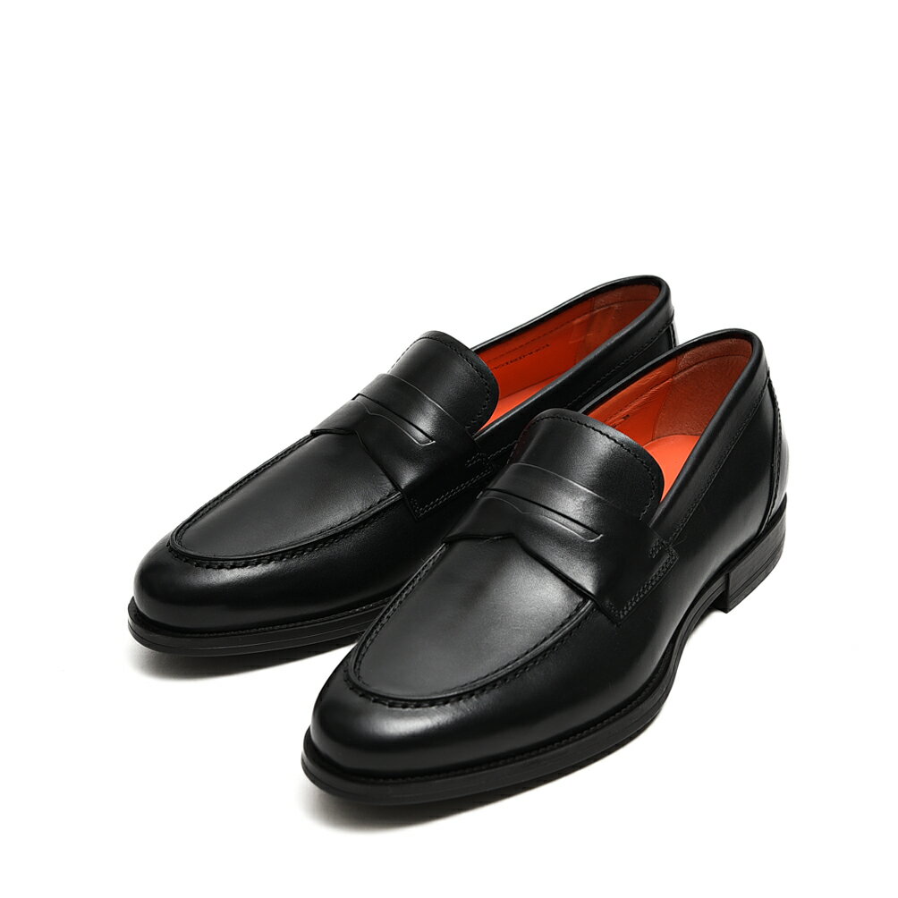 【SALE】 サントーニ Santoni アンティークドレザー ペニーローファー ローカット シューズ メンズ ブラック イタリア ブランド MADE IN ITALY MGNP17708SMOIBIMN01