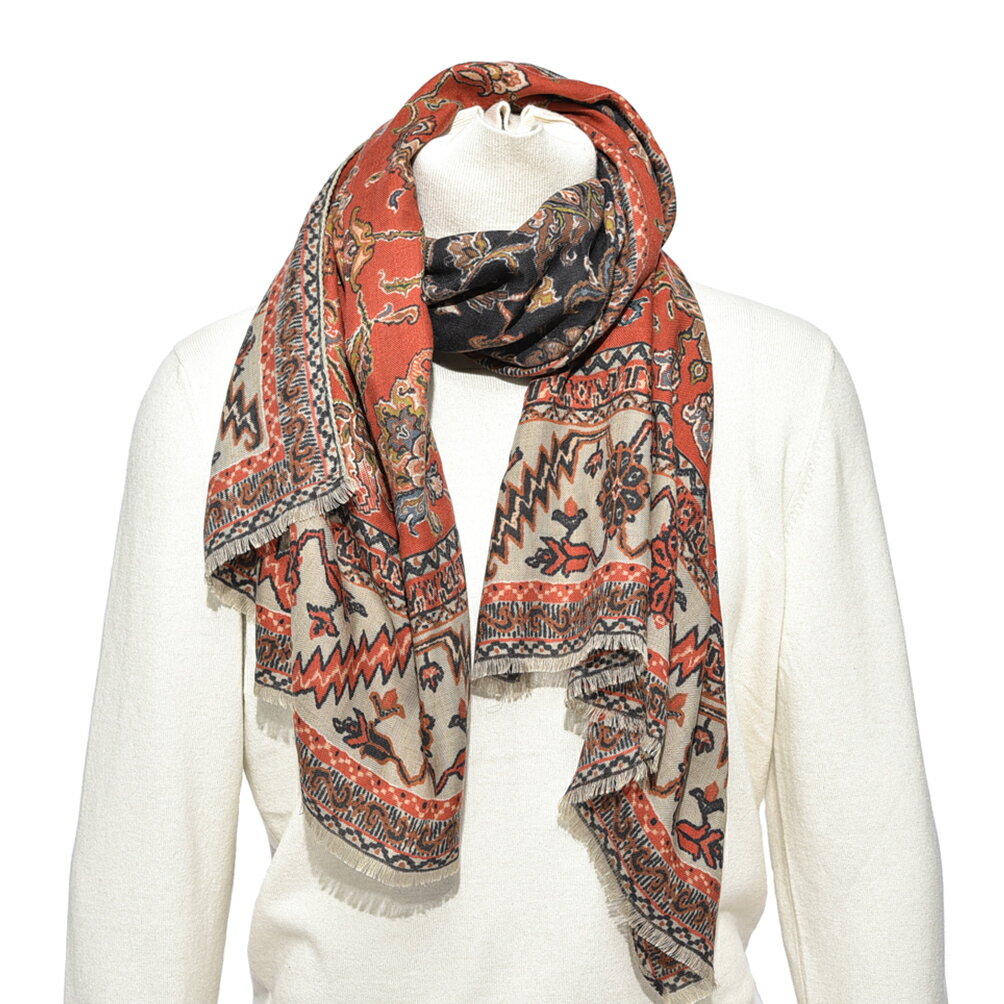 3/9最終値下・レア・未使用】ETRO エトロ シルク100% 大判スカーフ