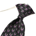 【半額以下】【P10倍】 エトロ ETRO ネクタイ オールシーズン メンズ シルク 100% 総柄 ブラック イタリア ブランド MADE IN ITALY ビジネス ギフト プレゼント ラッピング無料