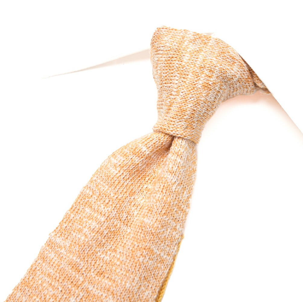 乐天商城 - 【スーパーSALE】【半額以下】 バルバ BARBA ネクタイ ニットタイ メンズ cucito a mano 手縫い仕立て コットン 100% イエロー イタリア ブランド MADE IN ITALY ビジネス ギフト プレゼント ラッピング無料