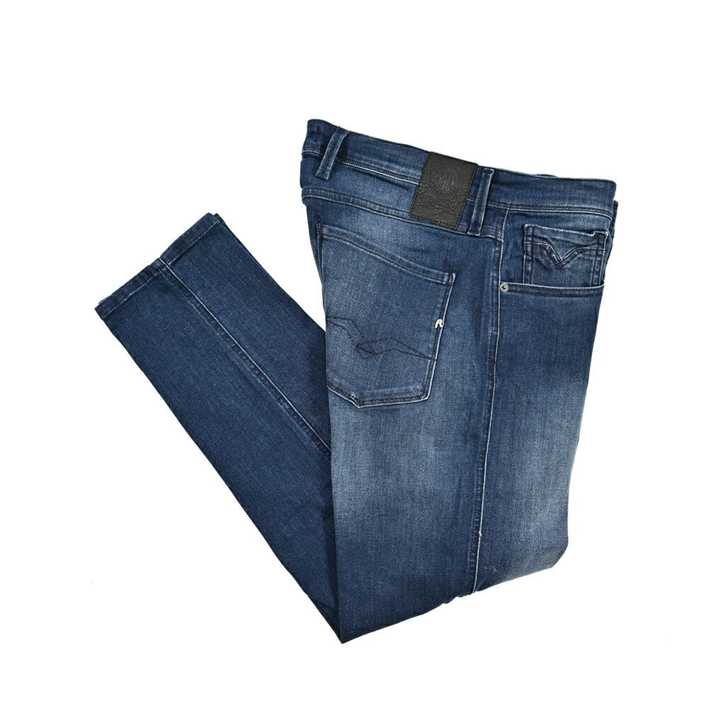 Rakuten - 【SALE】【半額以下】 リプレイ REPLAY ANBASS アンバス デニムジーンズ ストレッチパンツ メンズ SLIM FIT スリムフィット コットン ブルー イタリア ブランド M914