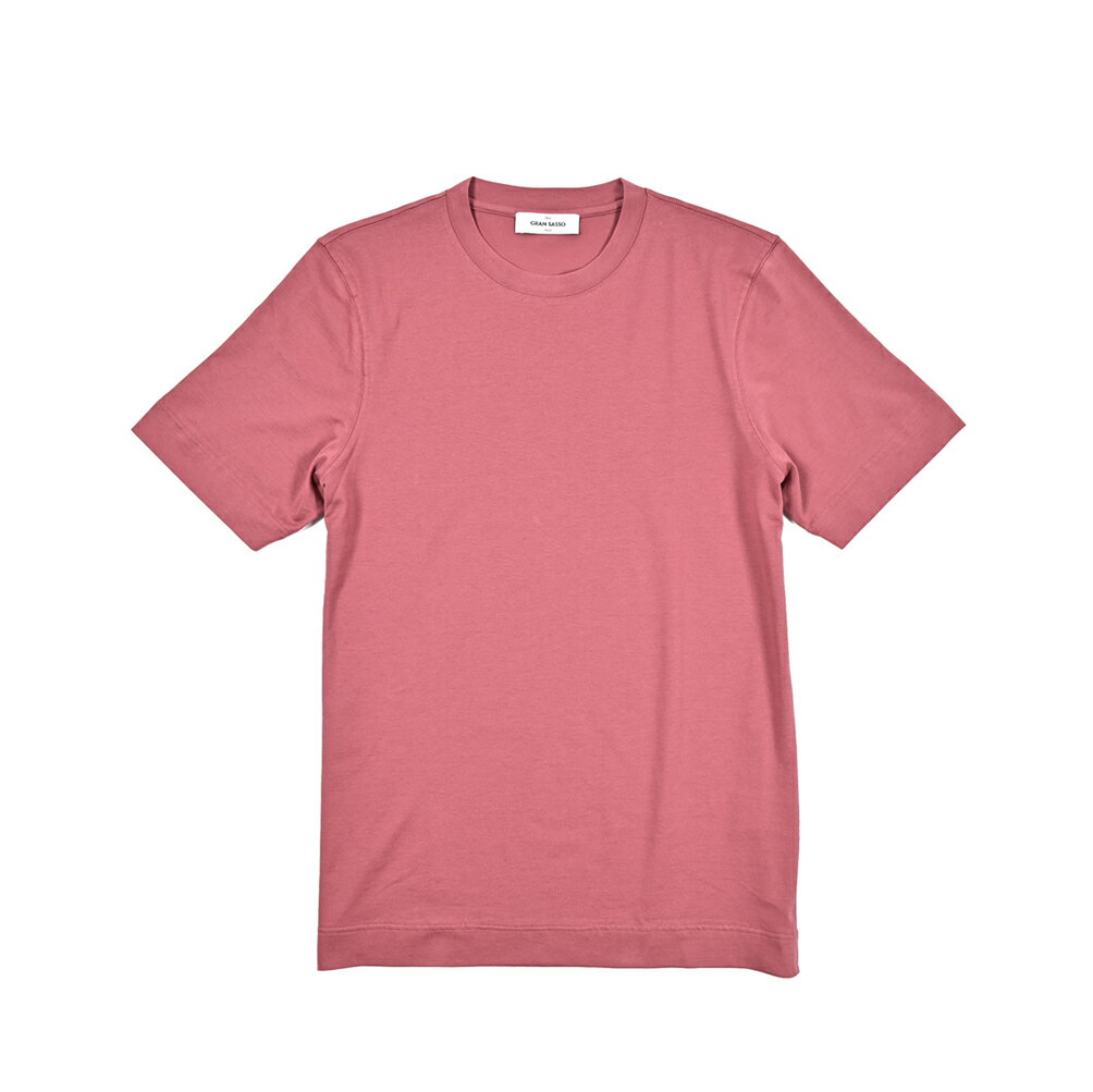 乐天商城 - 【スーパーSALE】 グランサッソ GRAN SASSO Tシャツ コットンスムース カットソー 半袖 クルーネック 春夏 メンズ ナチュラルストレッチ コットン 100％ レッド イタリア ブランド MADE IN ITALY