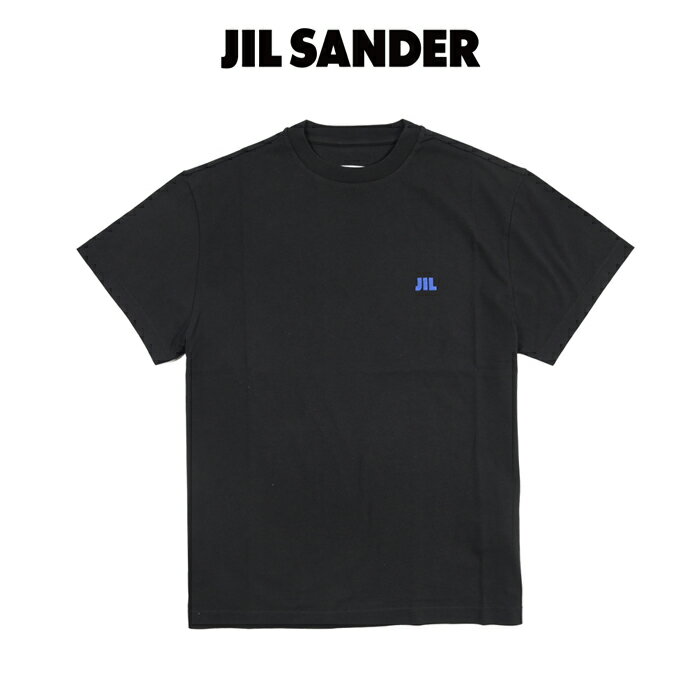 樂天商城 - ジルサンダー JIL SANDER 【2026-27年 秋冬新作】 ジャージーTシャツ カットソー 半袖 クルーネック メンズ オーガニックコットン 100% ワンポイントロゴ刺繍 ブラック イタリア ブランド
