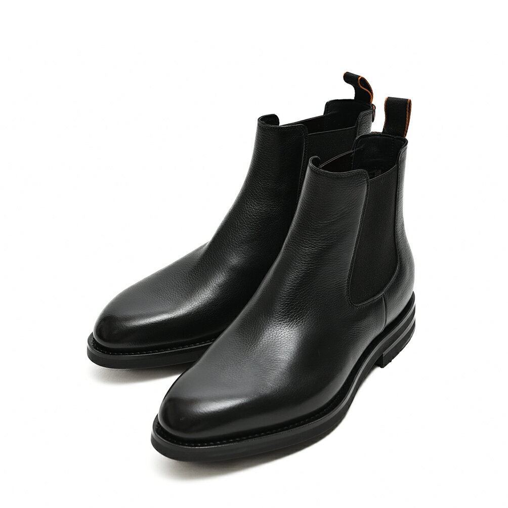 SALE ȡ Santoni ƥɥ쥶 륷֡ ɥ 塼 ץ졼ȥ   ֥å åɥ䡼ˡ ꥢ ֥ MADE IN ITALY