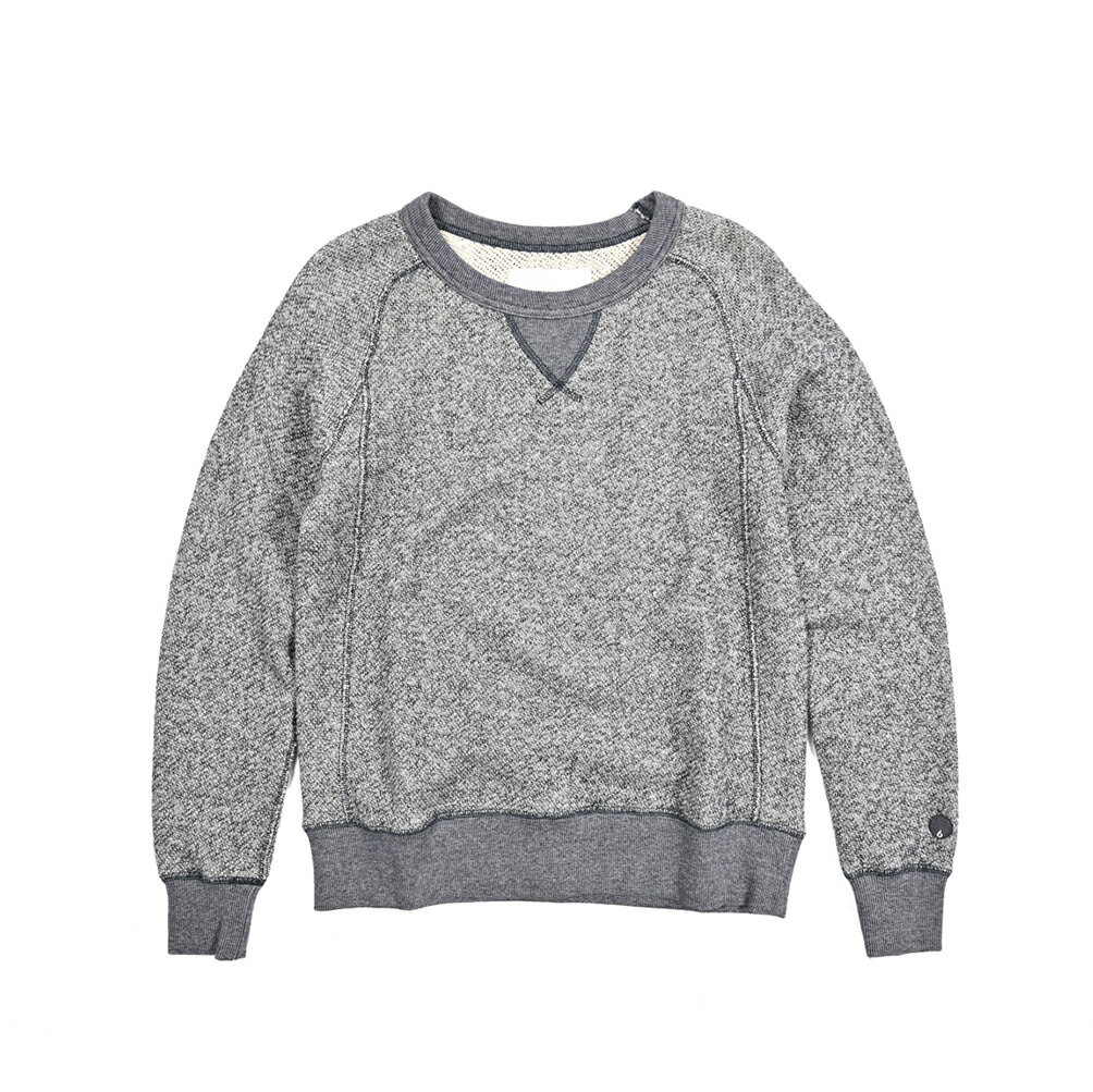 Rakuten - シックスインザモーニング SIX IN THE MORNING スウェットシャツ プルオーバー クルーネック 春夏 メンズ レディース ユニセックス コットン 100％ 杢 ネイビー MADE IN JAPAN