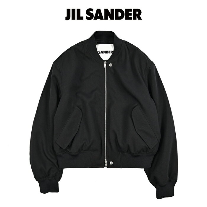 樂天商城 - 【SALE】 ジルサンダー JIL SANDER 【2026年 春夏新作】 MA-1 ギャバジン ボンバージャケット 中綿ブルゾン 春夏 秋 3シーズン メンズ アウター レギュラーフィット ポリエステル 100% ブラック イタリア ブランド MADE IN ITALY