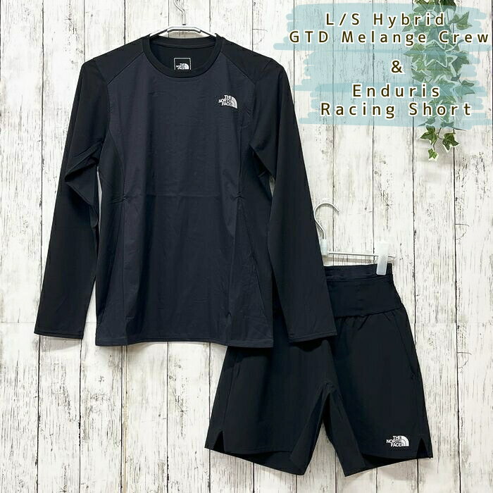 ザ・ノース・フェイス　NT62577・NB72480　ロングスリーブハイブリッドGTDメランジクルー・エンデュリスレーシングショーツ［メンズ］［ランニング］［上下セット］2025秋冬【無料ラッピング対応】