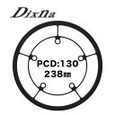 ディズナ ラインガード PCD130 238mm ブラック Dixna 自転車 チェーンリング