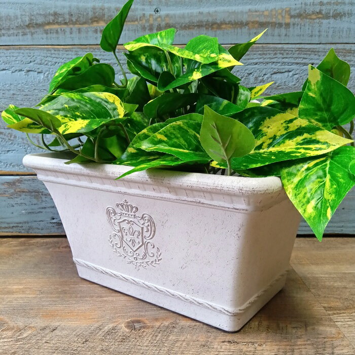 ガーデニング雑貨 植木鉢 プランター 樹脂ポット プラスチック鉢 鉢 鉢カバー ガーデン雑貨 ガーデニング 雑貨 アンティーク ナチュラル おしゃれ かわいい FLOWER2 ジャルダンウォール CN-FC47-80
