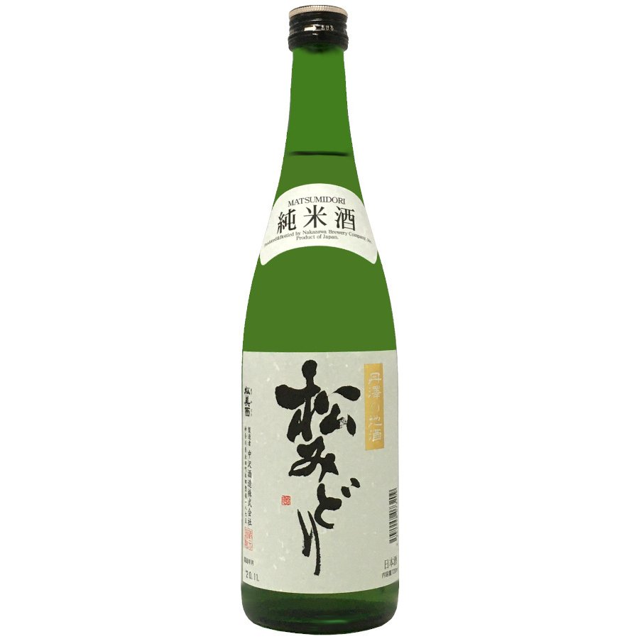 【贈答箱入】松みどり 純米 720ml ＆ ぐい呑みセット【日本酒/清酒】【四合瓶】【神奈川】【きき猪口/盃/ぐいのみ/笑顔/スマイル】まつみどり【お中元】