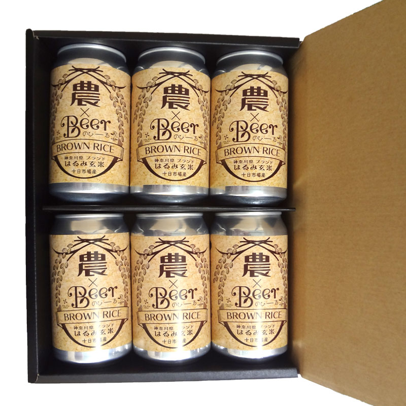 TDM 1874 Brewery クラフトビール 農×Beer はるみ玄米 350ml × 6本セット 【要冷蔵】 贈答箱入 ギフト 缶ビール 横浜 地産地消 のびーる はるみげんまい