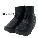 BELLISSIMO 6140 本革 厚底 カジュアル ショートブーツ