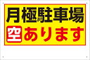 【送料無料】プレート看板 看板 駐車場看板 (月極駐車場 空あります)油性ペンで書き込みできます! 45cm×30cm 450mmx300mm 小サイズ 【表面...