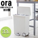 ゴミ箱 横型 33L ヨコ型分別ペダルペール LBD-12W