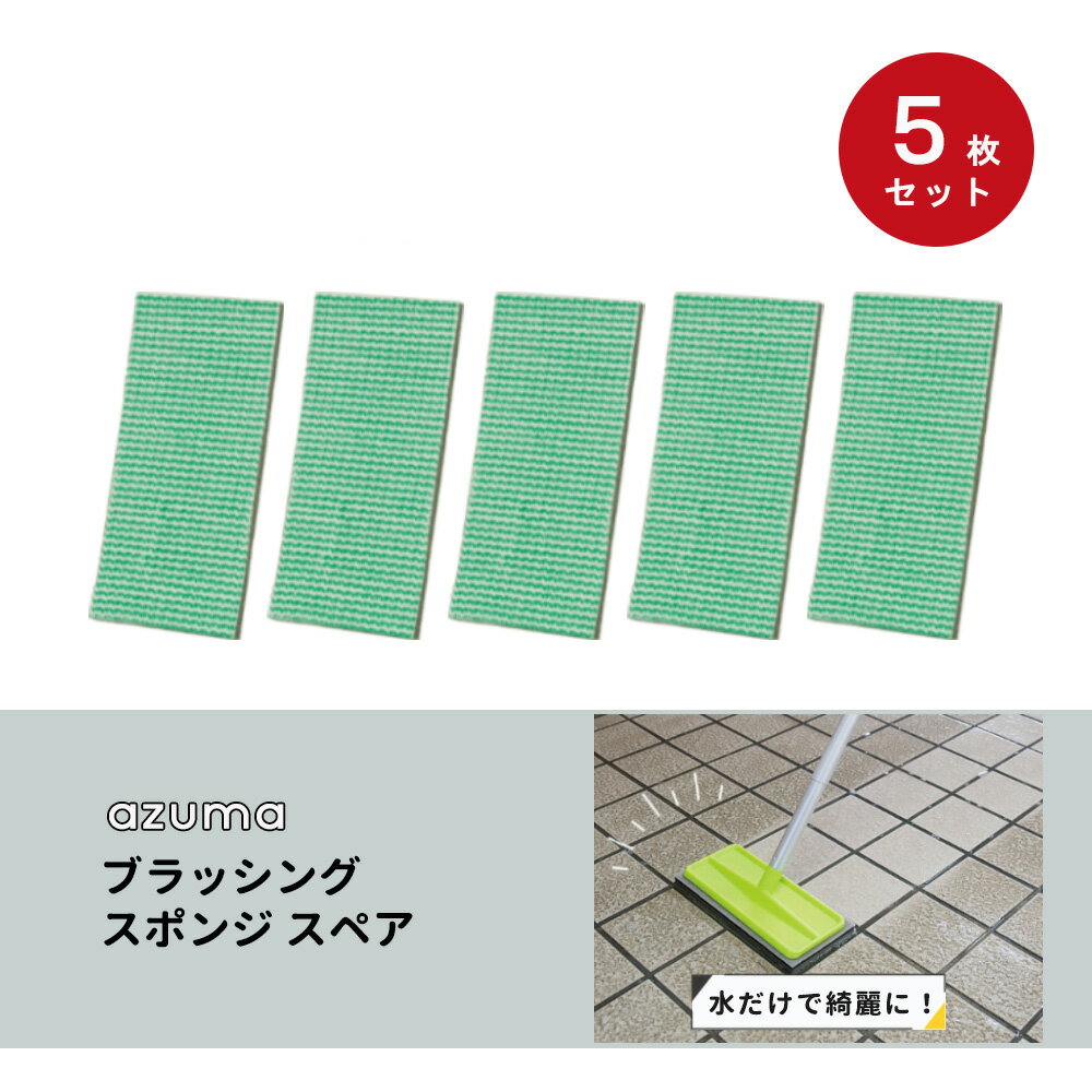 ブラッシングスポンジ 玄関タイル 柄付用 スペア 5枚 セット 玄関 タイル 壁面 掃除 水拭き 拭き掃除