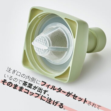 ハリオ フィルターインボトル カークボトル 水出し 角型ボトル水出しポット HARIO 1.2L 1200ml 9cm角 角型 ドアポケット収納 横置き収納 大容量 フィルター付き 耐熱温度120度 食洗機対応 ピンク ホワイト グリーン ピッチャー おしゃれ ギフト