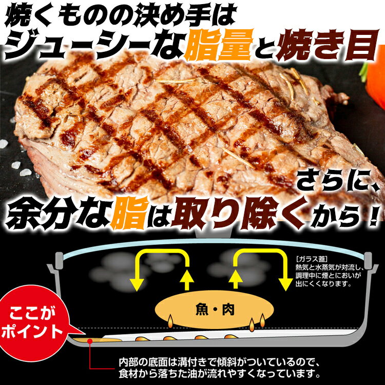 【送料無料】魚焼き器 魚焼きグリル 切身魚サイズ魚焼き コンパクト ガス ih対応 魚焼き器 ガラス蓋付き IH対応 魚焼き グリルパン ガス対応 焼き目 グリル IH フライパン グリル 魚焼き フライパン 魚焼きパン フタ付き プレゼント ギフト 和平フレイズ 2