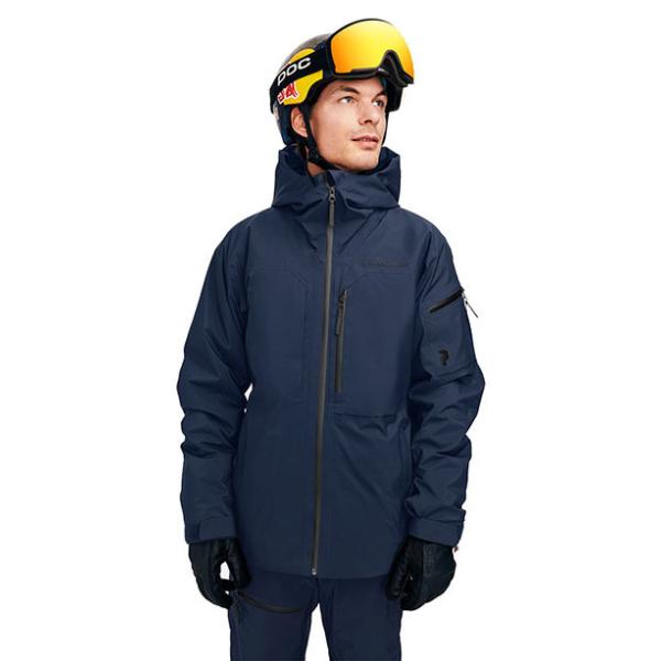ブランドのアイコニックモデルAlpine シリーズの中綿入りジャケット。Alpine Jacketのデザインそのままにゴアテックスシェルに独自素材のPinnecoを中綿として使用した軽くて暖かなスキージャケット。着ると驚くその軽さは、寒い環境下で最大のパフォーマンスを発揮します。雪山に必要な全ての機能も備え、極寒のリフトや風雪にも耐える暖かさを備えたGore-tex採用のこの中綿入りジャケットは、他の中綿入りとは一線を画す存在感を醸し出しています。発送はゆうパック60サイズとなります。サイズはEU Men'sサイズで日本サイズよりワンサイズ大きめです。 メーカーでの実寸(外寸)は以下となります。 S：バスト118cm／ウェスト108cm／裾周り110cm／着丈76cm／裄丈/袖丈87/76cm M：バスト124cm／ウェスト112cm／裾周り114cm／着丈78cm／裄丈/袖丈93/82cm L：バスト128cm／ウェスト118cm／裾周り120cm／着丈80cm／裄丈/袖丈95/85cm XL：バスト134cm／ウェスト124cm／裾周り126cm／着丈81cm／裄丈/袖丈98/87cm 下記のメーカー推奨ボディーサイズもご参照願います。 SIZE:胸囲/ウェスト/ヒップ最長部/インシーム/腕長(cm) S:94/81/95/80/63 M:100/87/101/81.5/64.5 L:106/93/107/83/66 XL:112/99/113/85/67.5 特長 ・GoreTex ・Pinneco ・RECCO ・コヒーシブコードロック ・フィット調整可能フード ・ヘルメット対応フード ・フロント止水ジッパー ・左腕にスキーパス用止水ジッパーポケット ・左胸に止水ジッパーポケット ・左胸ポケット内にゴーグルワイパー ・右胸フラップ＆ジッパーポケット ・フラップ＆ジッパーハンドポケット×2 ・脇下にベンチレーション ・袖に調整可能なベルクロ ・リストゲーター ・裾にドローコード ・パウダースカートにパンツと結合するbutton-in system機能 ・重量：930g ・素材：GoreTex / Pinneco／耐水圧：28,000mm／透湿性：RET ＜9 ブランド詳細 はじまりは、1986年のスウェーデン。首都ストックホルムから北西600kmにある、山々と湖に囲まれた美しく静かな街re（オーレ）。その一角に佇む山小屋でした。 そこに集まっていたのは、誰よりもスキーというスポーツを愛する3人の男たち。彼らは、どんな過酷なシチュエーションにも耐えることができる機能と、美しいデザインの両方を持つスキーウエアを探し求めていました。その3人とは、1983年のワールドカップ準優勝者であるモーグルスキーヤーStefan Engstrm。「スキーマガジン」のチーフエディターとして活躍していたPeter Blom。新進気鋭のアートディレクター兼デザイナーのChrister Mrtensson。彼らは、雪深いreの山小屋で、それぞれのスキーに対する思いを、熱く熱く語り合いました。 そしてその思いから生まれた1枚のジャケットがきっかけとなって、彼らの経験と技術、スキーへの情熱、reの自然を慈しむ気持ちが、「最高のパフォーマンスを発揮する」スキーウエア、PeakPerformanceとして結実していくのです。 いまやPeakPerformanceは、最高の素材と技術を駆使した機能性はもちろん、北欧らしい色遣いとデザインを融合させたラインナップが高く評価され、欧州最高峰のアウトドアブランドへと成長しました。そのウエアひとつひとつに、スポーツへの理解と、自然への愛が詰まっています。そう、彼らのスピリット“Passion for Sports and Nature”は途絶えることなくブランドの根底に流れ、常に時代に合った優れた機能とデザインを産み出し続けているのです。 本格的に自然に挑む人、スポーツを生活の一部とする人、街中でのおしゃれを楽しみたい人…。全ての人々の生活をさらに充実したものにするために。極上のライフスタイルを追求する人々に愛される、プレミアムアウトドアブランドとして。PeakPerformanceの挑戦は、まだはじまったばかりです。 ・メーカー希望小売価格はメーカーサイトに基づいて掲載しています