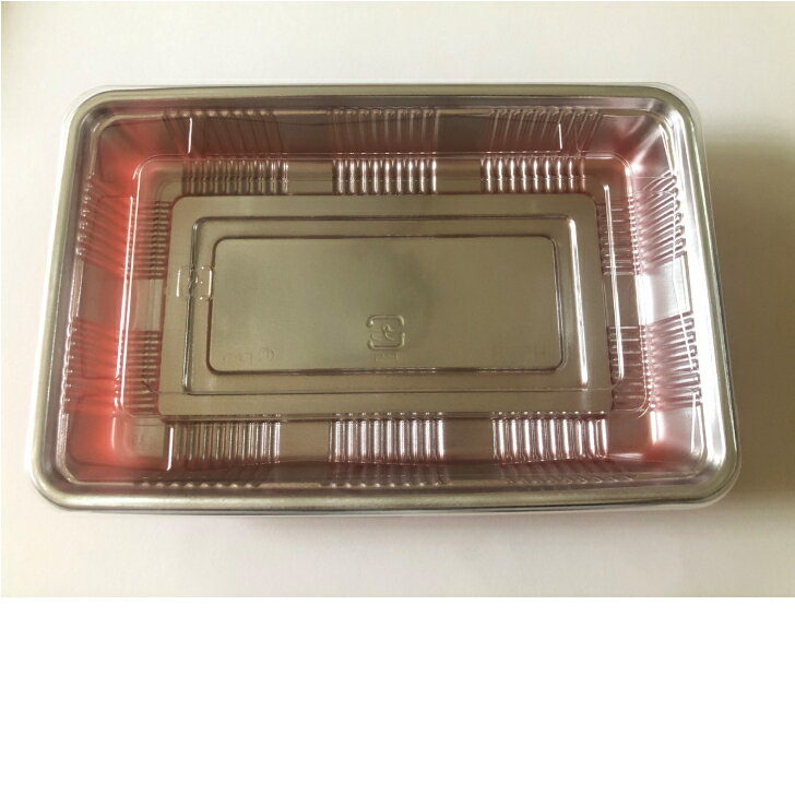 DXHS-10　(ボ）L　本体＋透明蓋セット（100枚入り）レンジ×　弁当容器　使い捨て容器　惣菜容器　テイクアウト容器...