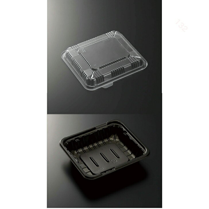 CTガチ重IK15-13　BK本体＋透明蓋セット　50枚入り中央化学　本体レンジ〇　蓋レンジ×　嵌合蓋　ガチ重15-13