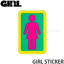 ガール ステッカー 【GIRL STICKER】 シール スケボー スケートボード ストリート ブランド カスタム デッキ スマホ カラー:Yellow/Green/Pink サイズ:5.4x3.5cm