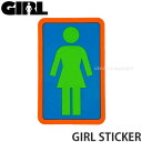 ガール ステッカー 【GIRL STICKER】 シール スケボー スケートボード ストリート ブランド カスタム デッキ スマホ カラー:Orange/Blue/Light Green サイズ:8x5cm