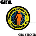 ガール ステッカー 【GIRL STICKER】 シール スケボー スケートボード ストリート ブランド カスタム デッキ スマホ カラー:Black/Yellow/Orange サイズ:5.8cm