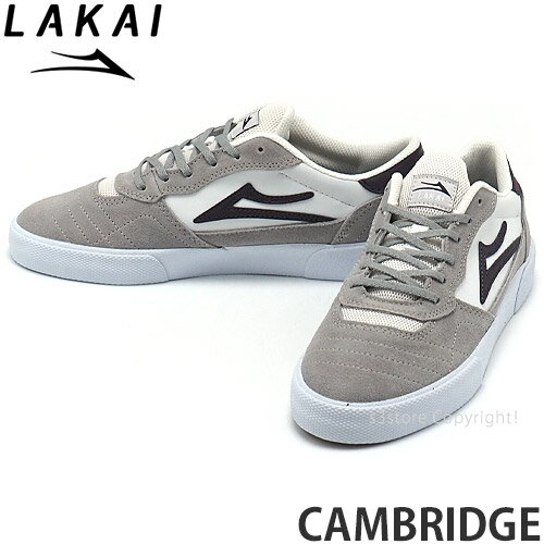 ラカイ ケンブリッジ LAKAI CAMBRIDGE スケートボード スケシュー スニーカー 靴 シューズ スケボー カジュアル メンズ SKATEBOARD SHOES カラー:Grey/White Suede