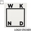   ƥå WKND LOGO STICKER ȥܡ ܡ   SKATEBOARD 顼:Black :8.9cm x 5cm