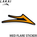 ラカイ メッド フレーム ステッカー LAKAI MED FLARE STICKER スケートボード スケボー シール スケシュー ストリート SKATEBOARD STREET カラー:BLACK/YELLOW サイズ:12cm×3.5cm