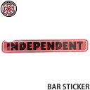 インディペンデント INDEPENDENT バー ステッカー BAR STICKER シール スケートボード スケボー ロゴ カスタム チューン SKATEBOARD カラー:RED/WHITE/BLACK サイズ:約10.2cmX1.6cm