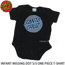 サンタ クルーズ SANTA CRUZ インファント ワンピース Tシャツ INFANT MISSING DOT S/S ONE PIECE T-SHIRT 赤ちゃん ベビー服 ストリート スケートボード カラー:Black