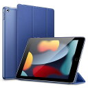 ESR iPad 9世代 ケース 10.2インチ ipad ケース 第7/8/9世代通用(2021/2020/2019モデル) 半透明 指紋防止 三つ折りスタンド オートスリープ/ウェイク機能対応 薄型 軽量 傷防止 耐衝撃 ハードカバー ブルー(2)